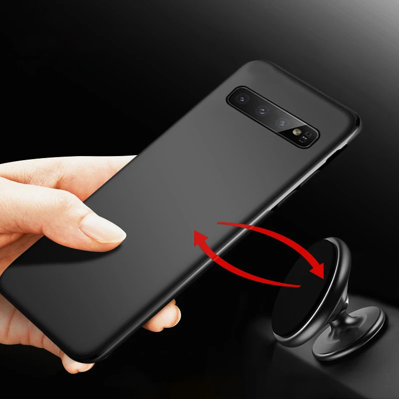 Магнитный автомобильный чехол держатель для Samsung S10 e S10e Plus ультратонкие мягкие