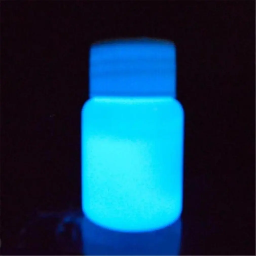 Sky Blue 1 шт. 20 г DIY долговечная Люминесцентная живопись покрытие для детского искусства блеск фосфорная пигментная краска для тела порошок дети светятся в темноте игрушки - Цвет: Sky Blue