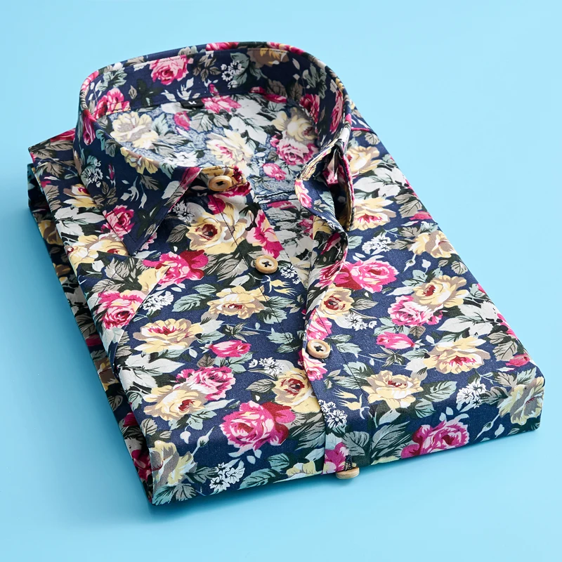 Men Hawaiian Shirt Plus Size 5XL Summer Mens Short Sleeve Hawaiian Shirts Cotton Casual Floral Shirts Wave Regular Mens Clothing Fashion