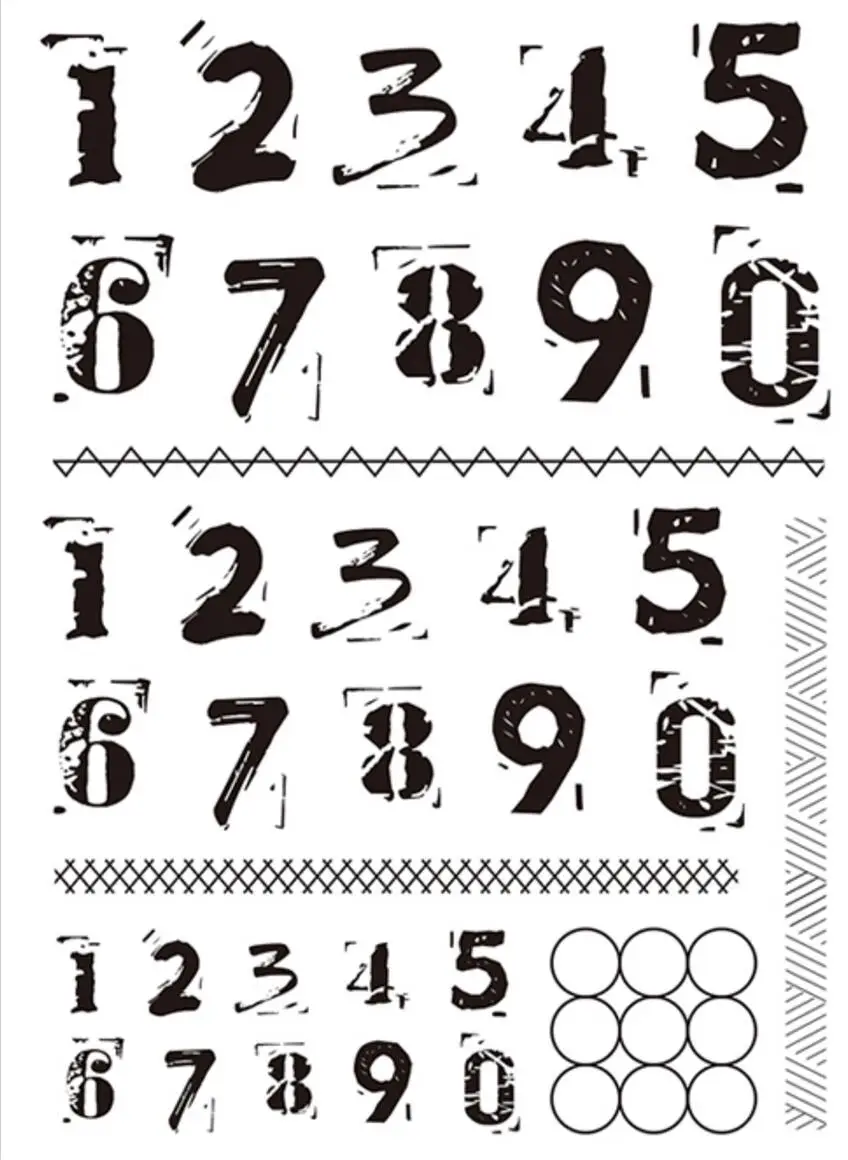 

number Clear Stamp Or Cutting Dies for DIY Scrapbooking/Card Making/Kids Fun Decoration Supplies A2046