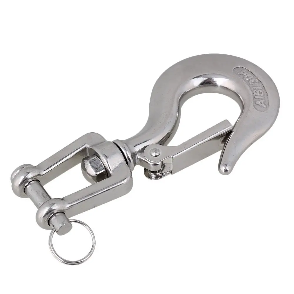 

304 Stainless Steel American Type Trigger Clevis Type Swivel-Eye Lifting Snap Tone Hook with 650KG Working Load Limit