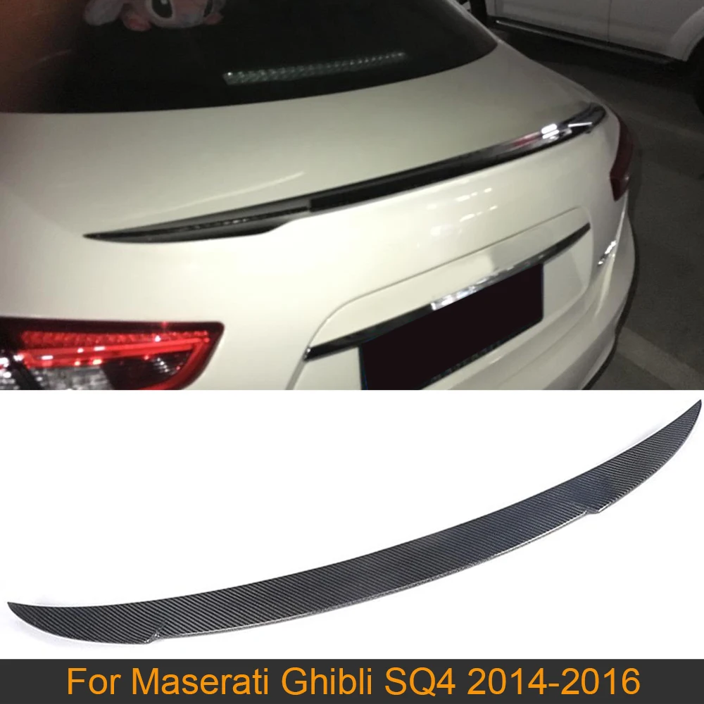 Углеродное волокно автомобильный спойлер на задний багажник крыло для Maserati Ghibli