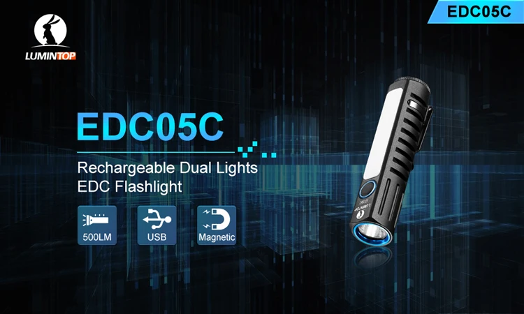 Lumintop 14500 USB флэш-светильник EDC05C XHP 35HI mail Светодиодный Боковой светильник с 4 Nichia высокий CRI светодиодный магнитный задний рабочий светильник