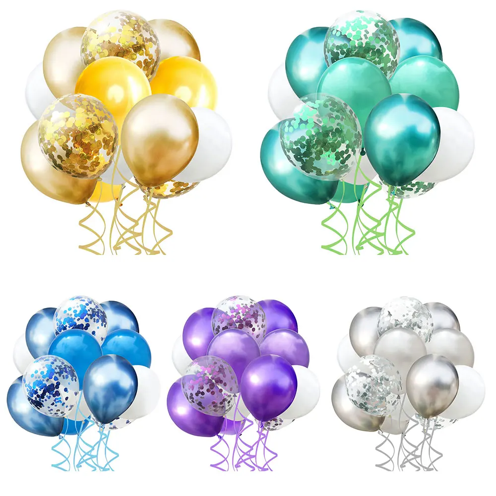10 шт латексные шары набор конфетти хромовые шары на день рождения, Рождество, вечеринку, свадебные украшения, свадебные юбилейные шары