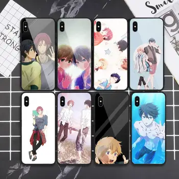 安い 送料iwatobiスイムクラブ電話ケースiphone用強化ガラス5C 6 6s 7 8プラスx Xs Xr 11プロマックス