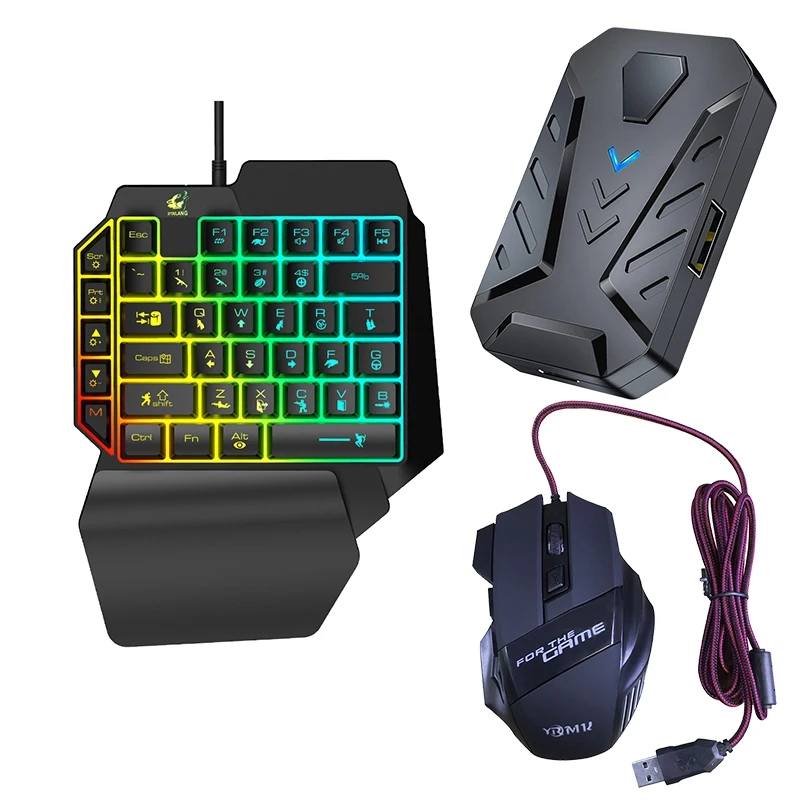 3 в 1 Bluetooth игровая клавиатура мышь комбо конвертер для смартфонов ПК PUBG