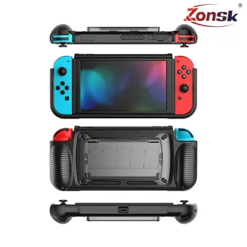

Soft Protective Cover for Nintendo Switch case Console TPU Shell Handle Grip with Game Card Anti-Shock case for switch stand