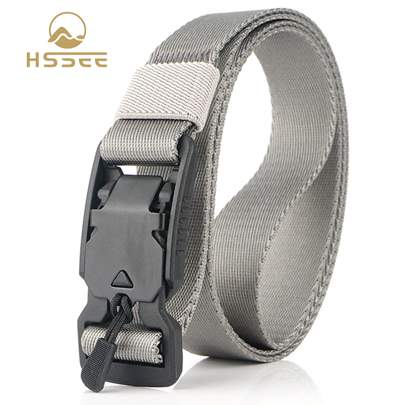 

HSSEE New 2.5cm Tactical Belt Hard ABS Magnetic Buckle Soft Real Nylon Small Tactical Belt 125cm Adjustable straps Dropshipping