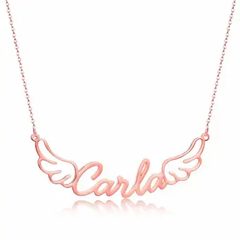 

Personalized Bijoux Custom Name Necklace Rose Gold Signature Customized Pendant Stainless Steel Statement Colar Wome