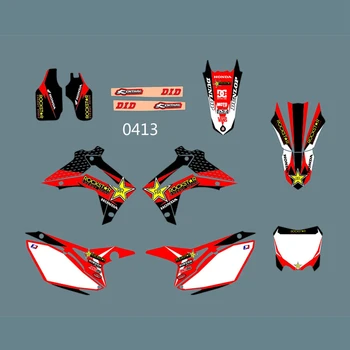 

Full Graphics Decals Stickers Custom Number Name Glossy Bright Stickers Waterproof for HONDA CRF450 2013-2014 CRF250 2014-2016
