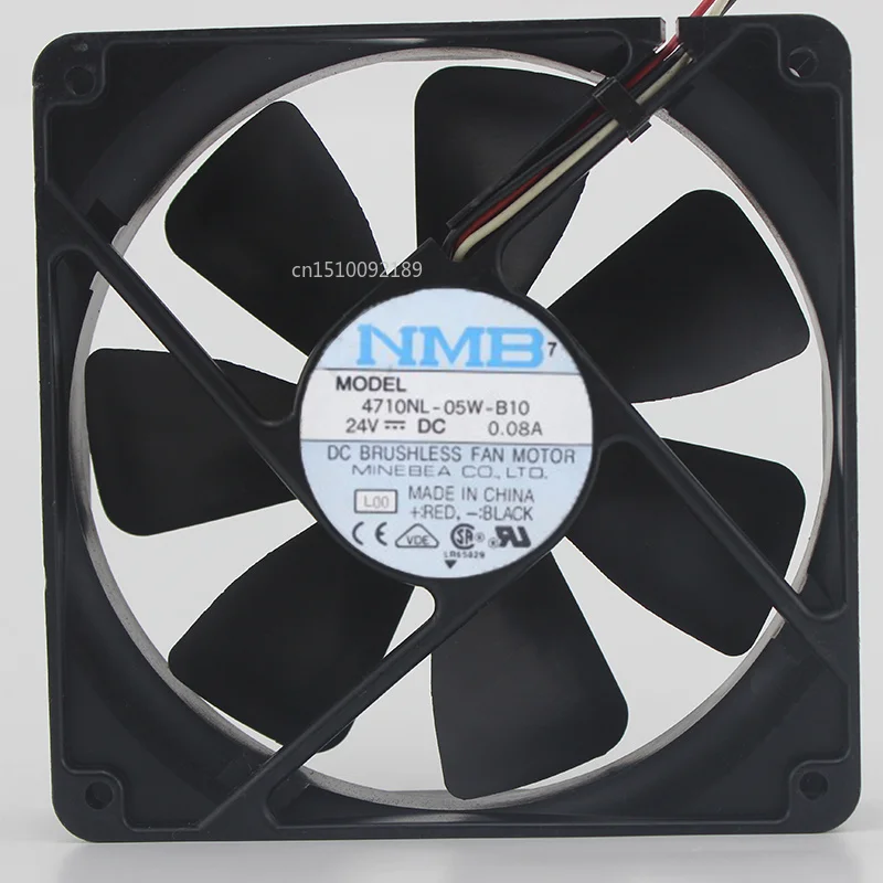 for NMB 4710NL-05W-B10 24V 0.08A 12025 12CM 2-wire cooling fan Free shipping