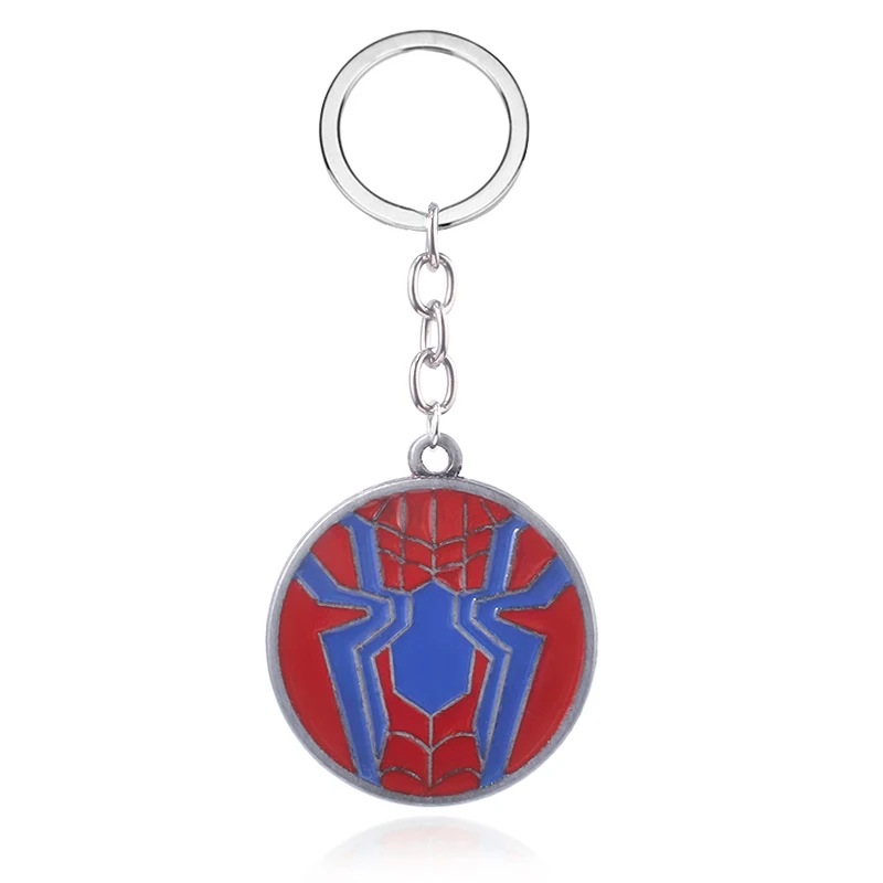 Человек-паук вдали от дома брелок Мстители Человек-паук логотип брелок для любителей фильмов сувенир ювелирные изделия - Цвет: Красный