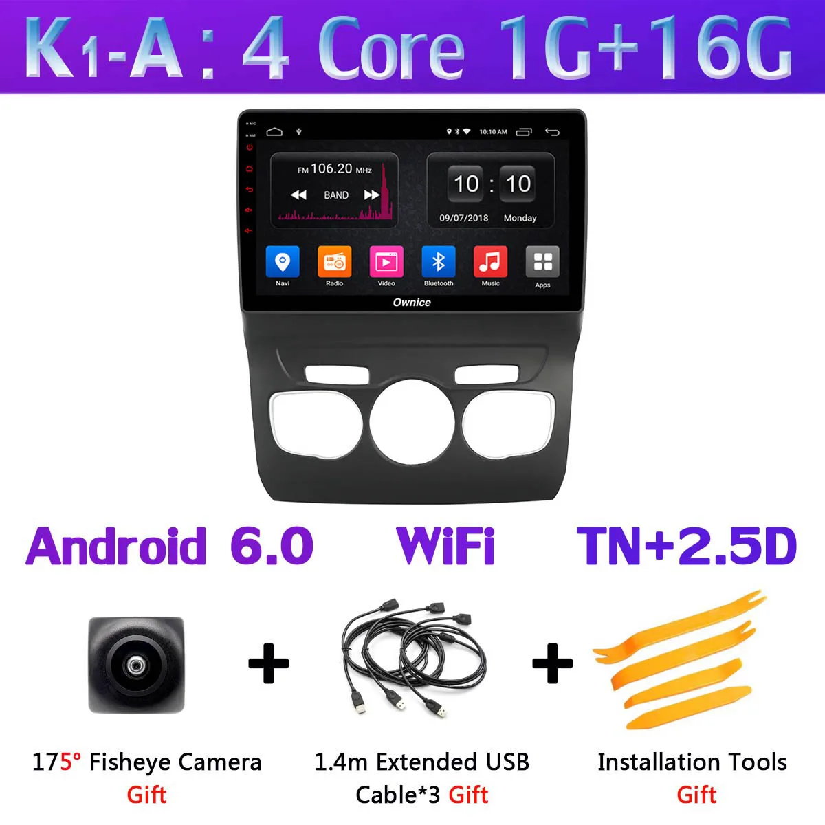 360 ° панорамная камера Автомобильный мультимедийный плеер 4G LTE Android 9,0 8Core 4+ 64G CarPlay DSP gps радио для Citroen C4 C4L DS4 2010 - Цвет: K1-A