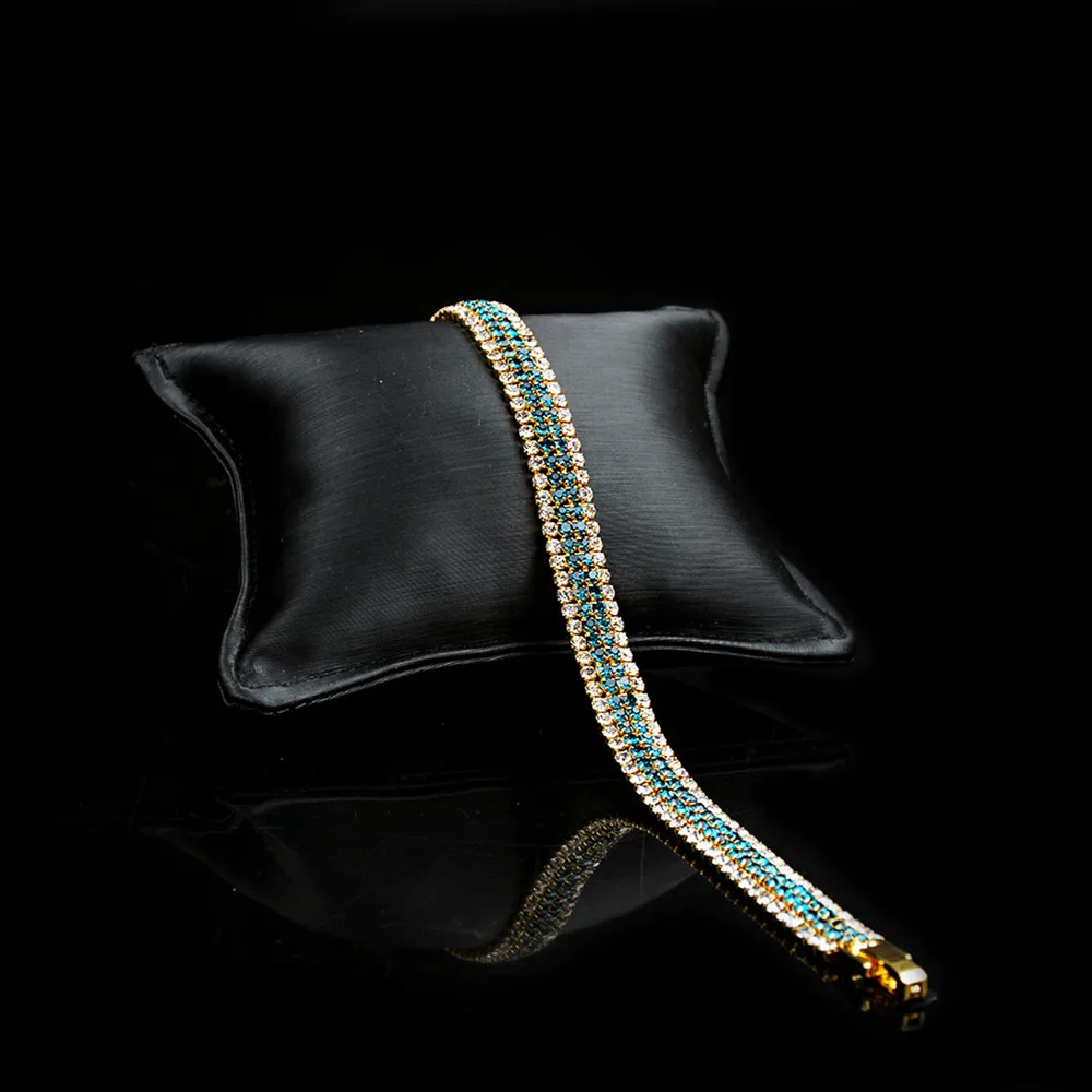 Loredana женский изысканный роскошный браслет с текстурой кристаллов в римском стиле золотой простой цветной браслет. Подходит для подруг