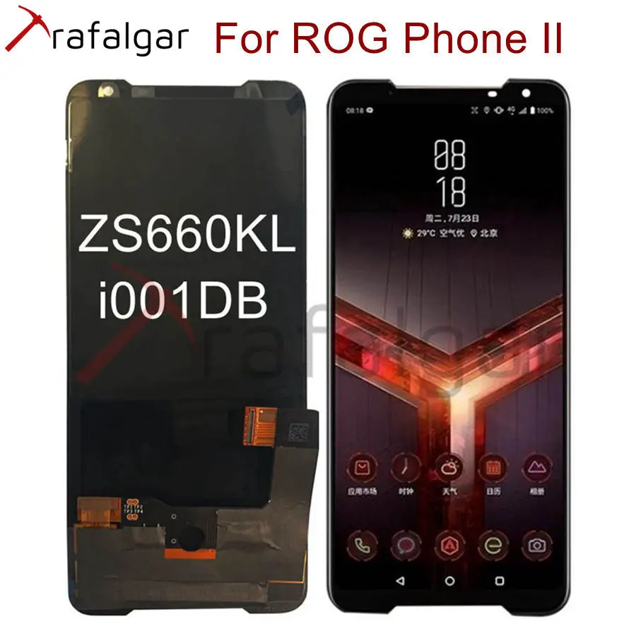 Trafalgar AMOLED ЖК-дисплей для ASUS ROG Phone II Phone2 PhoneII ZS660KL ЖК-дисплей Замена сенсорного экрана для ASUS ZS660KL lcd