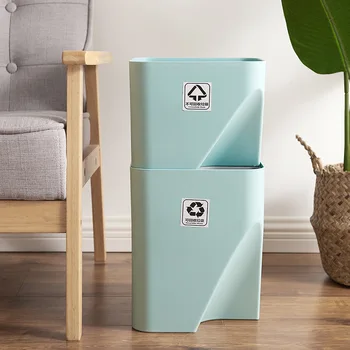 

Kitchen Trash Can Stacked Sorting Trash Bin Recycling Bin Household Dry And Wet Separation Waste Bin Rubbish Bin for Bathroom