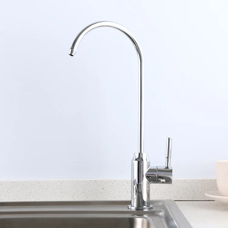 

Copper Single Cold Pure Water Tap Kitchen Drinking Water Electroplated Small Faucet