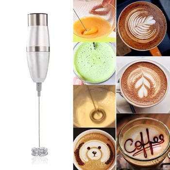 

Electric Milk Frother Coffee Drink Foamer Whisk Mixer Stirrer Coffee Eggbeater Electric Milk Frother Stainless Steel Milk Frothe