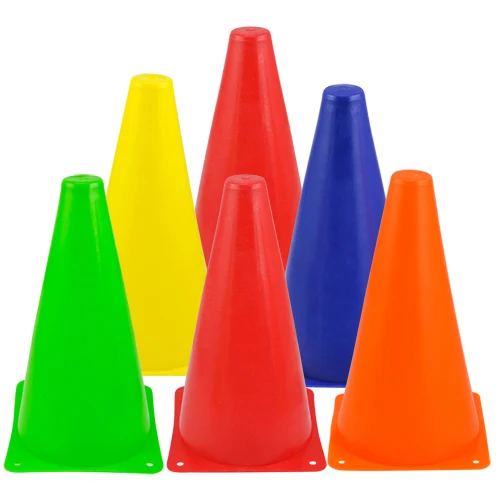 US $8.96 6pcs Colorful Plastic Slalom Roller Skating Pile Mini Cones Traffic Signs Marks