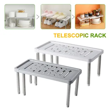 

Stainless Steel Storage Shelf Shoe Rack Cabinet Holders Kitchen Closet Organizer Easy to install DIY Home Furniture Space Saving