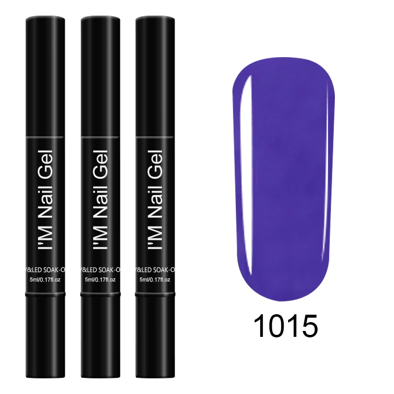KADITION ручка для чистки гель-лака для ногтей Soak Off UV светодиодный Полупостоянный Чистый Цвет гелевая краска кисть модный гель для ногтей лак - Цвет: 1015