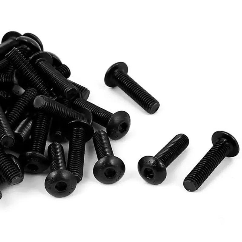 M5x20mm шестигранный колпачковый винт с внутренним шестигранником болт Черный 50 шт