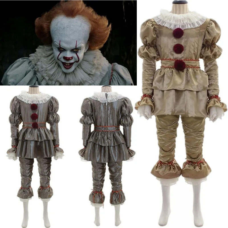 Костюм для косплея Pennywise из фильма оно: глава две Костюмы Клоуна на Хэллоуин маска