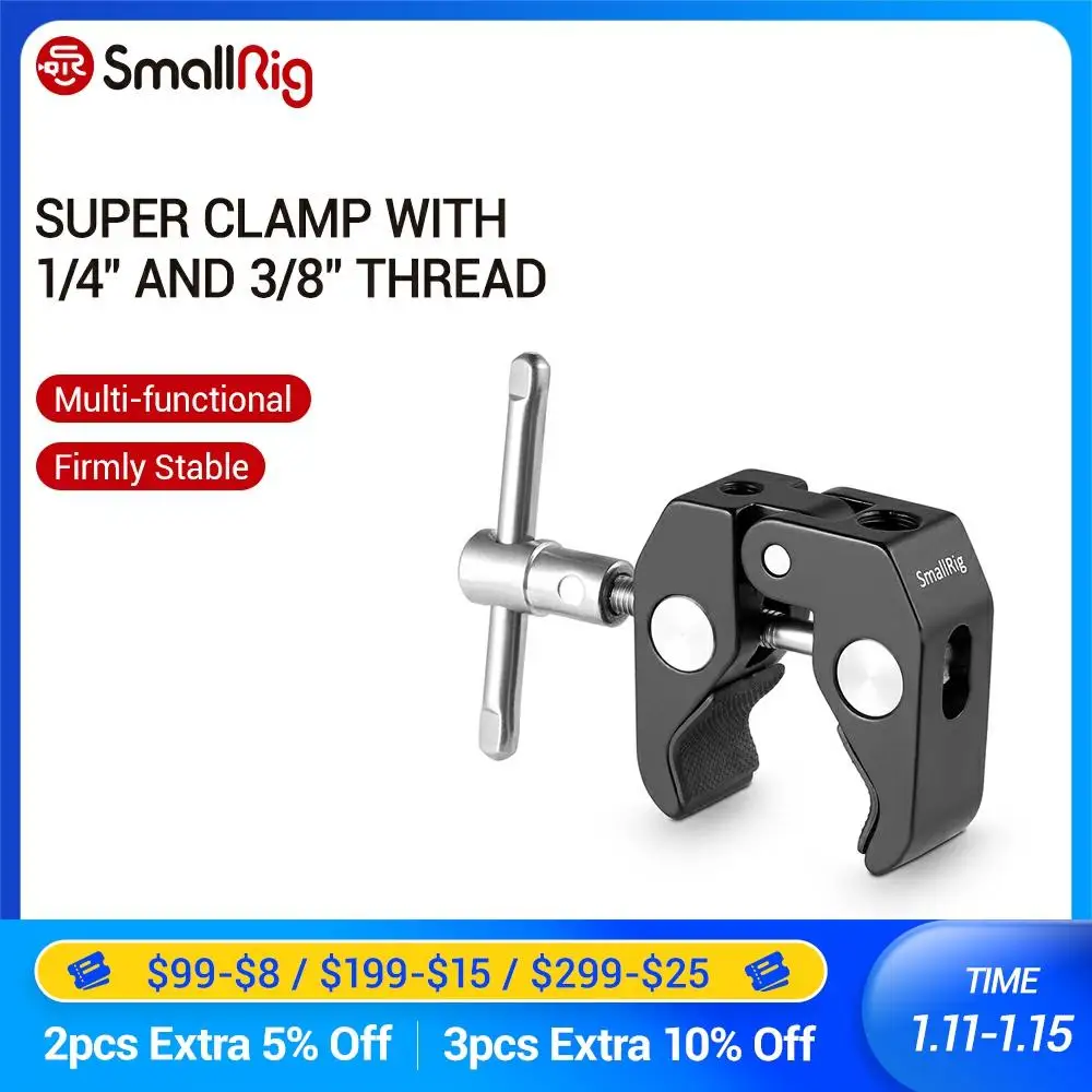 Суперзажим SmallRig с резьбой 1/4 &quotи 3/8&quot для