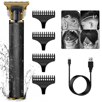 

Surker retro oil head engraving shears zero pitch lettering small clipper washing and trimming electric faders barber for men