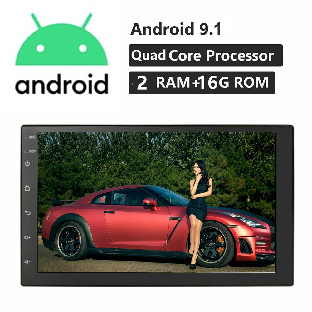 Автомагнитола Andriod 9 1 2DIN стерео gps навигация 7 ''сенсорный экран автомобильный