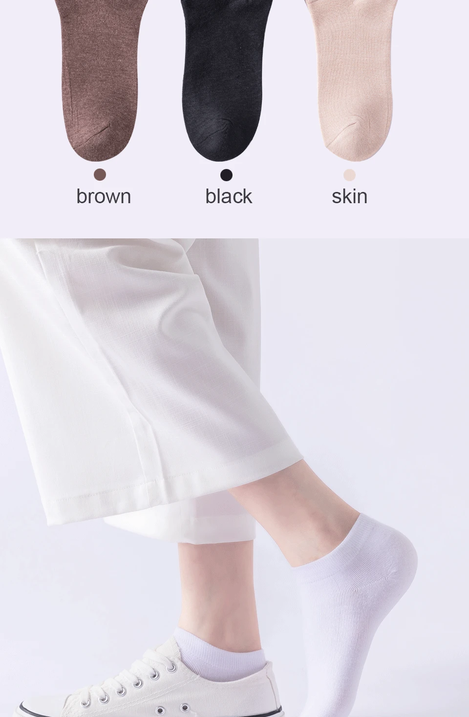 gold toe socks for women 5 Pairs Women's Bamboo Fiber Short Socks White Woman's Summer Thin Sport Boat Socks Absorb Sweat Deodorize Japanese Style Socks black knee high socks