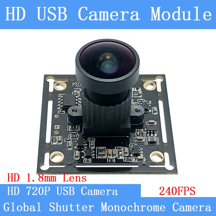 Linux Usbカメラモジュール プラグアンドプレイ Hd 240fps 1fps 広角 7p グローバルシャッター モノクロ Otg Uvc Aliexpress Security Protection