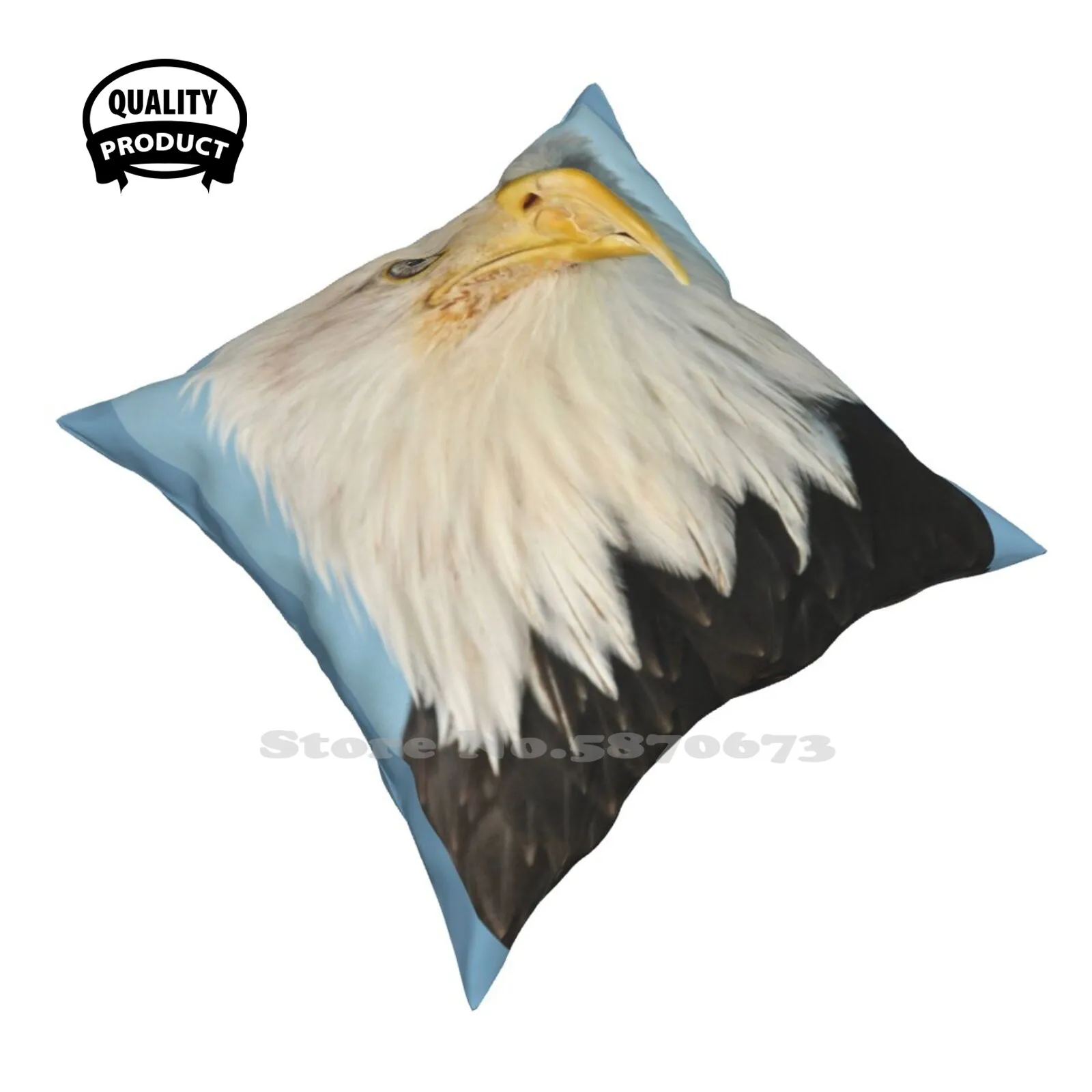 Bald Eagle Portrait Home Car Sofa Fodera Per Cuscino Federa Bald Eagle National Bird Usa Eagle Bird Of Prey Large Bird Mature