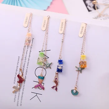 

Mermaid Bookmark Cute Drifting Bottle Exquisite Pendant Bookmark Student Stationery Bookend Page Tab School Supplies Stationery