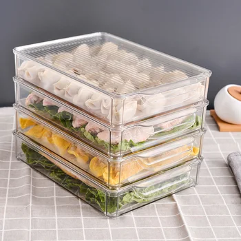 

PET Refrigerator Storage Rack W/ Lid Kitchen Freezer Storage Box Food Container Waterproof And Moisture-proof