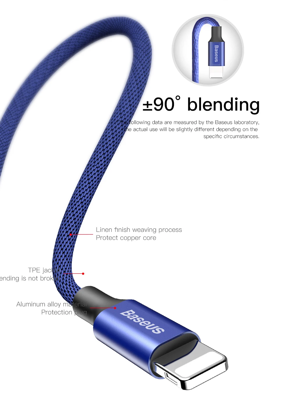Baseus usb-кабель для iPhone X, 8, 7 Plus, кабель для быстрой зарядки, usb-кабель для мобильного телефона, кабель для передачи данных для iPhone 5, 6, 6 S, iPad, usb-кабель для зарядки
