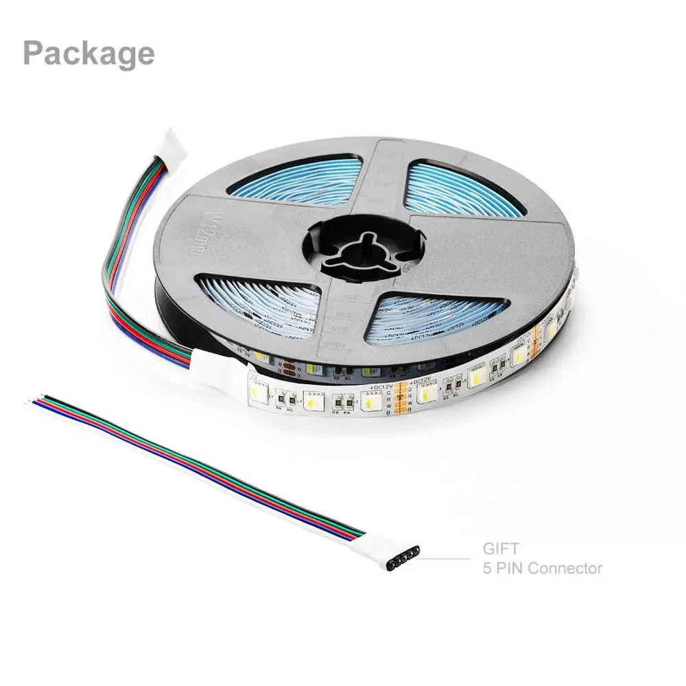 Лента светодиодная 4 в 1 5050 RGBW RGB + Whtie 60 светодиодов/м IP30|Светодиодные ленты| |
