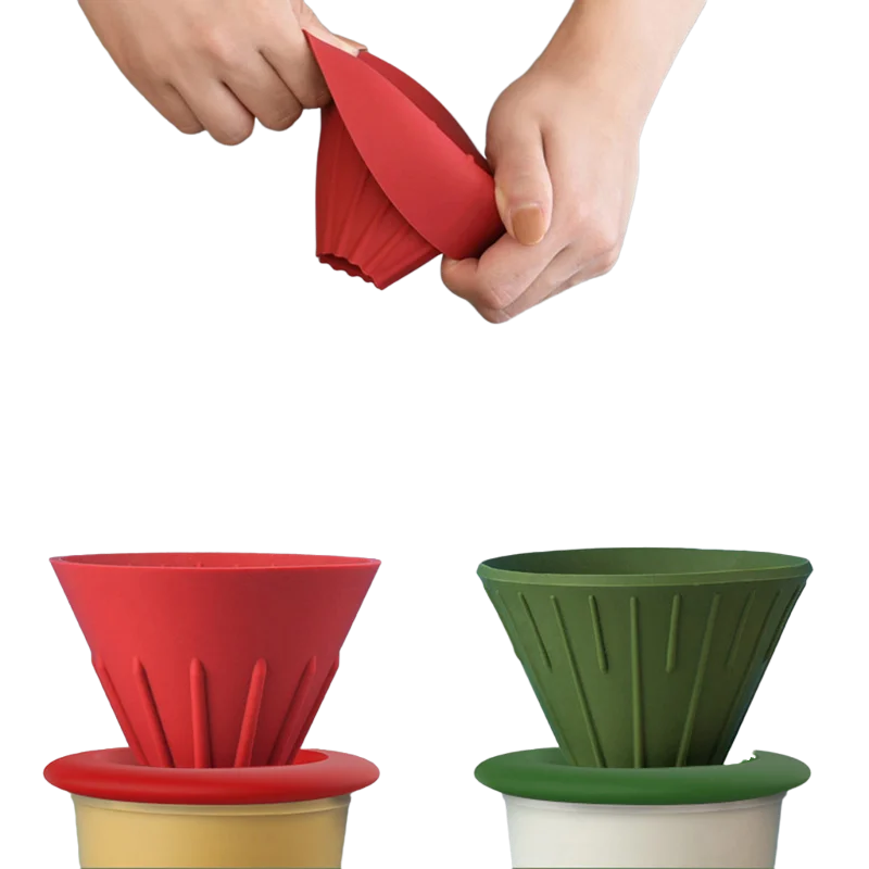 Solid Color Coffee Dripper Holder V60 Drip Cup Metal Filter For