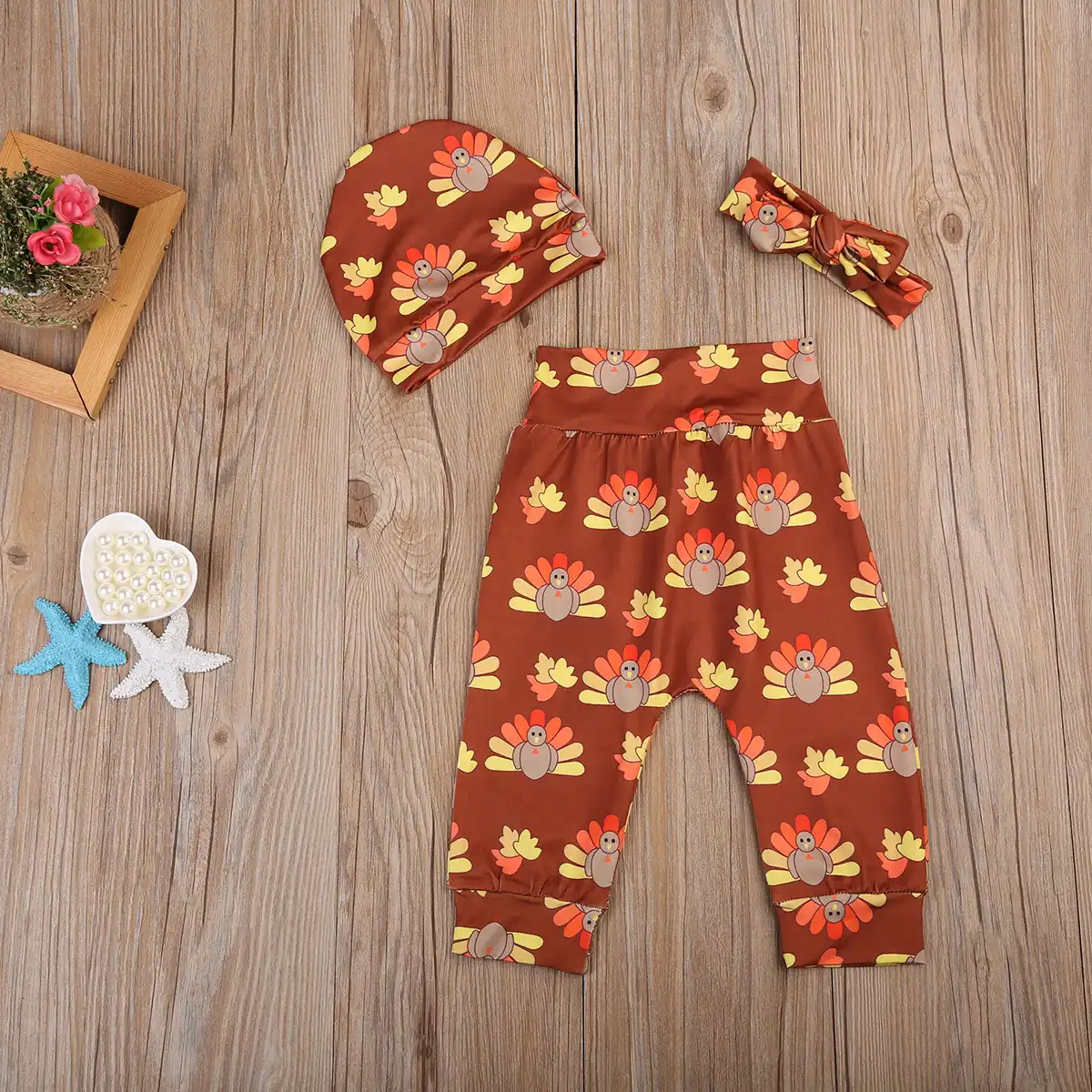 Patpat 4 Piece My First Thanksgiving Turkey Long Sleeve Bodysuit Pants Hat And Headband Set For Baby Expandable Shoulders Clothing Sets Aliexpress