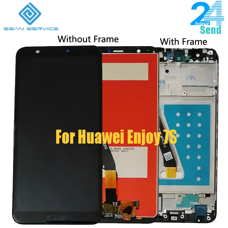 

For Huawei P Smart LCD Display Touch Screen Digitizer Assembly For Huawei Enjoy 7S With Frame FIG LX1 L21 L22 Screen Replace
