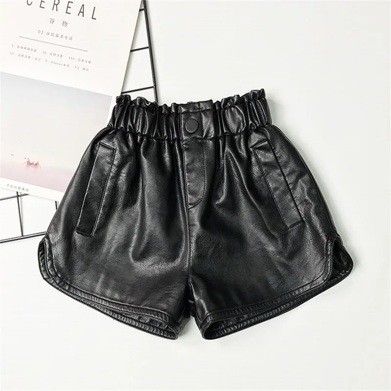 Fashion Pu Leather Shorts Baby 