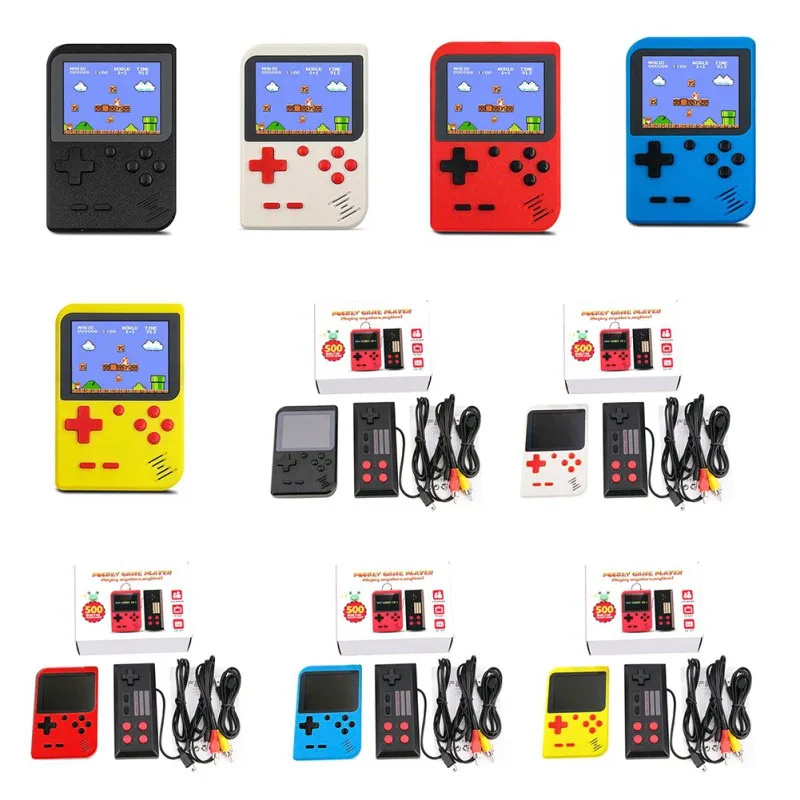 500 in 1 Retro handheld video game console portable pocket game game console Mini handheld player for children gift 500 in 1 Retro handheld video game console portable pocket game game console Mini handheld player for children gift