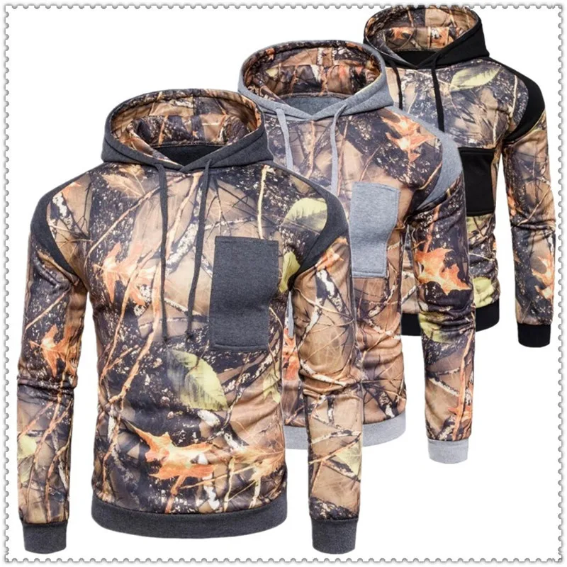 

Men Camouflage Pullover Hoodies Male Camouflage Hoody Military Sweater Shirts with Fleece Fishing Clothing Camping Hunting Shirt