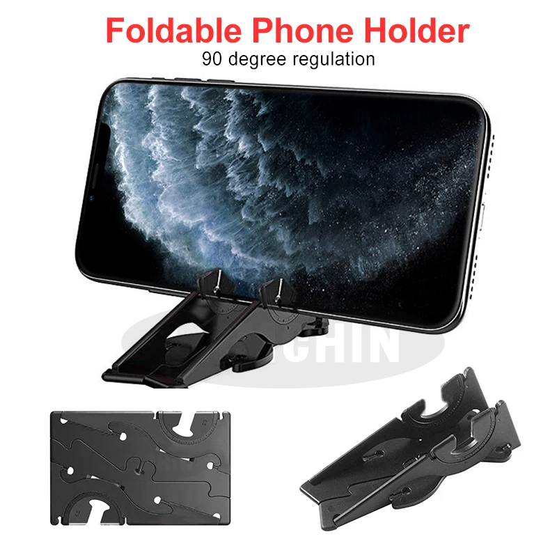 

Portable Pocket Adjustable Phone Holder Foldable Phone Holder Card Type Rotation Stand Convenient To Carry for Smartphones