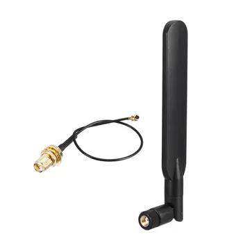 

uxcell WiFi Antenna 2.4/5/5.8GHz 8dBi PR-SMA Male 11cm U.FL to RP-SMA Female Cable 2Set，compatible with bluetooth antenna