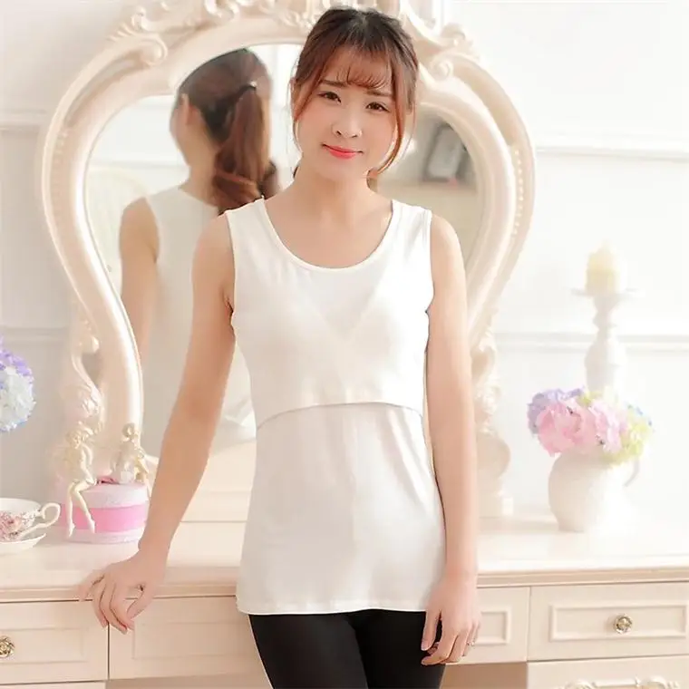 

Afei Tony Maternity Clothes Pregnant women nursing Fashion breastfeeding vest summer Sleeveless shirt Pregnant Clothes