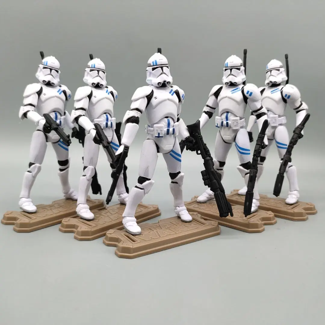 5pcs/lot Star Wars Elite Fleet Sercurity Razor Clone Trooper 3.75" Loose Figure 