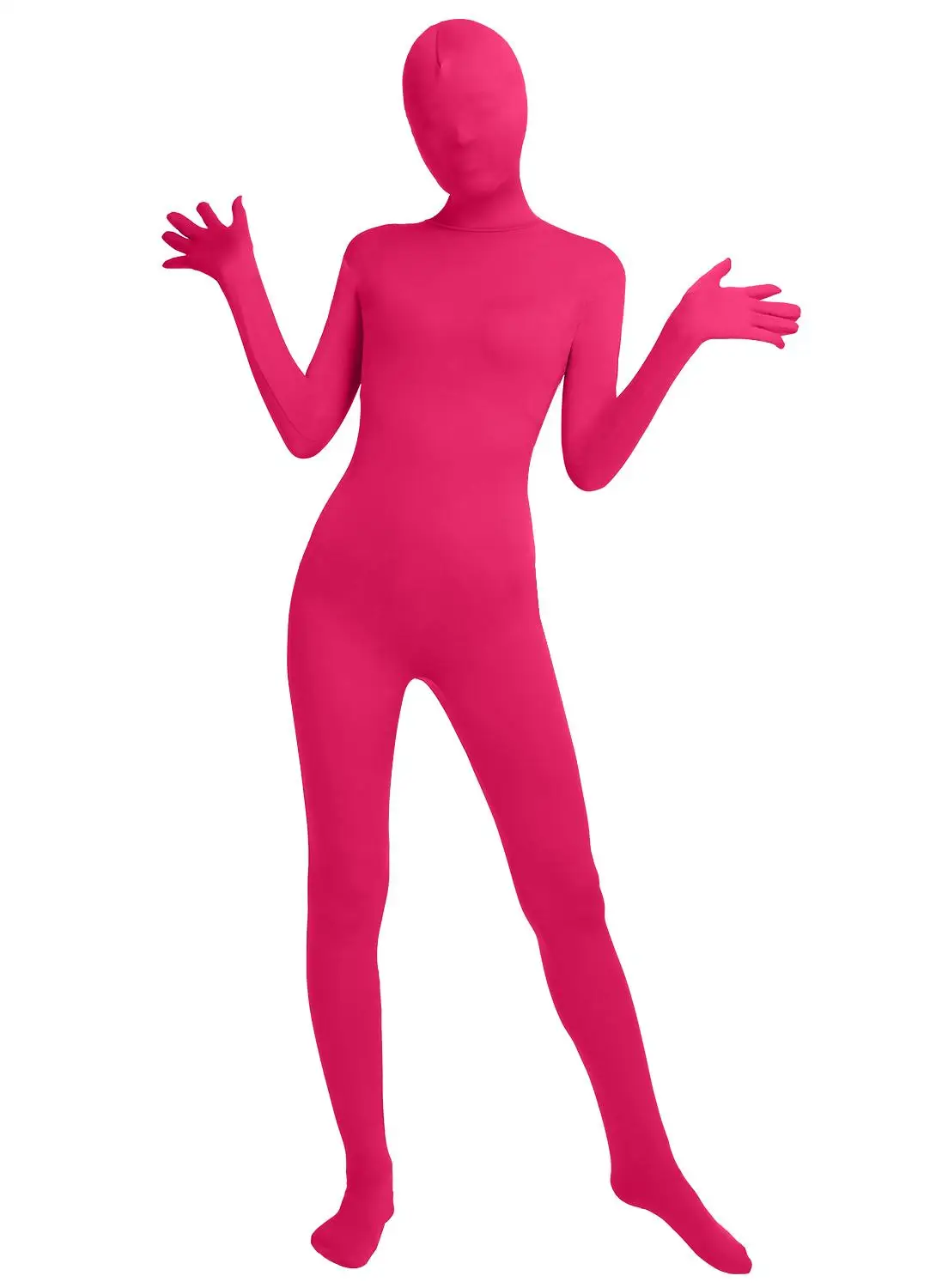 Zentai Naranja De Cuerpo Entero Con Cara Libre | Traje Ajustable Unisex | Disfraz Para Halloween, Cosplay Y Fiestas Temáticas