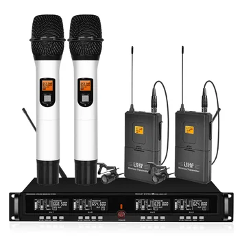 

UHF wireless microphone 2 lavalier microphone 2 handheld microphone stage performance microphone wireless
