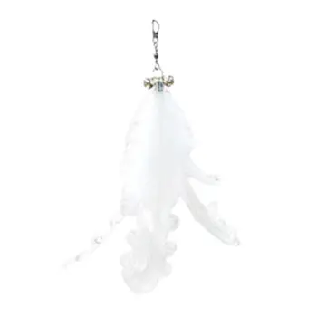

Pet Cats Kitten Bell Feather Teaser Wand Chew Play Fishing Rod Flying Fish Feather Funny Cat Stick Replacement Head Scratch Toy